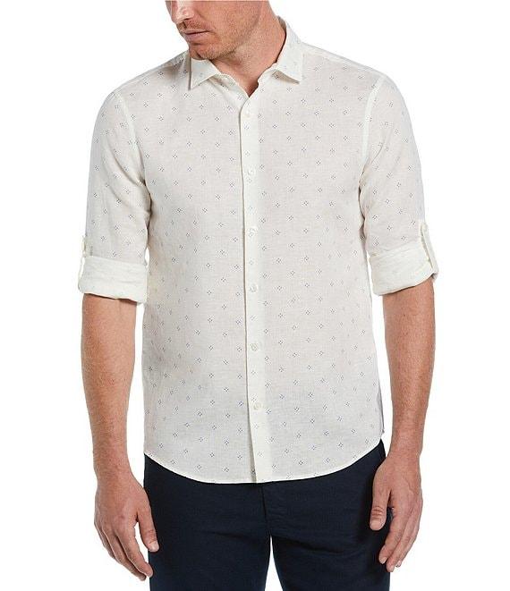 Perry Ellis Diamond Geo Print Long Sleeve Woven Shirt Product Image