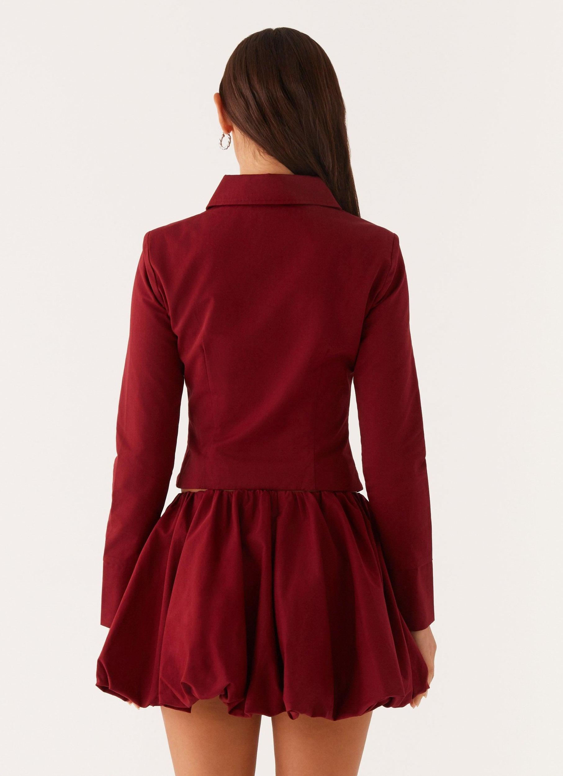 Vesper Bubble Mini Skirt - Mulberry Product Image