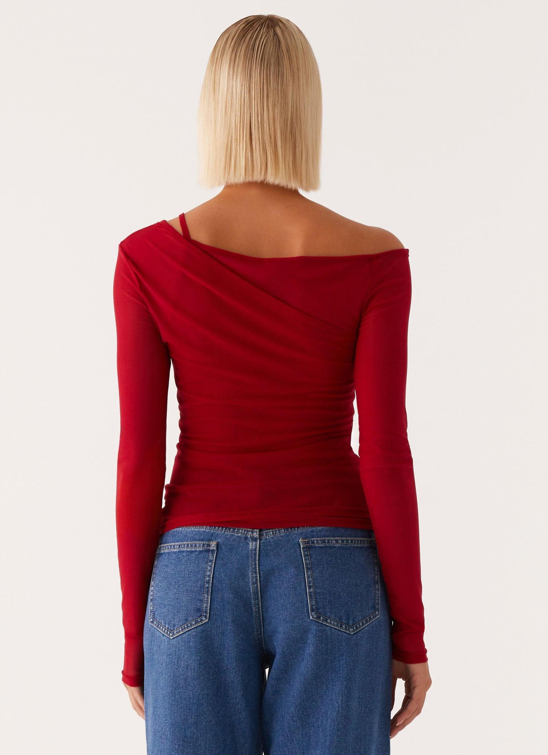 Elodie Top - Red Product Image
