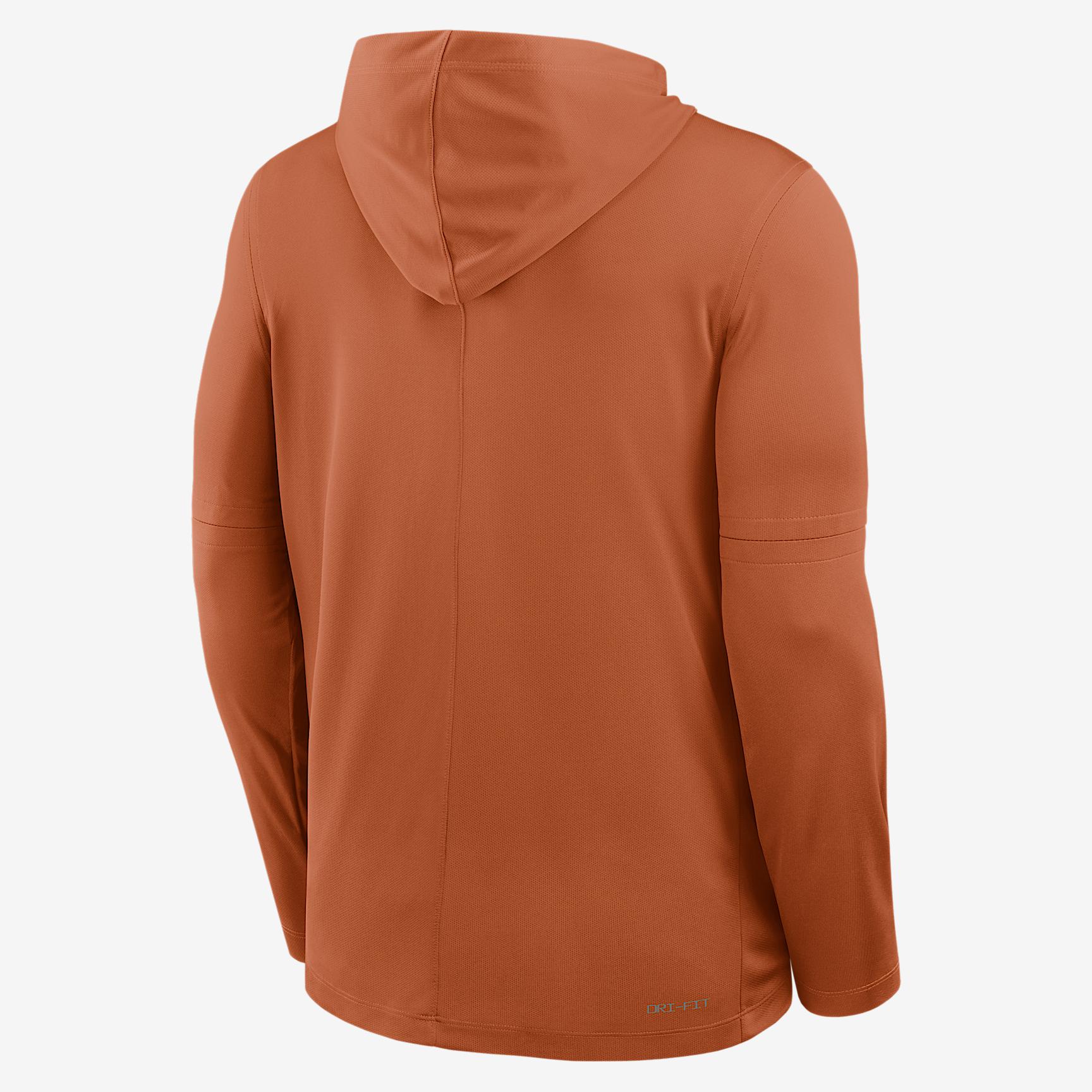 Texas Sideline Nike Mens Dri-FIT College Long-Sleeve Hooded Top | 03B981FTXE-7XL Product Image