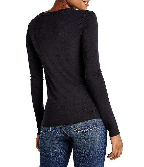 Splendid Bamboo Jersey V-Neck Long Sleeve Tee Product Image