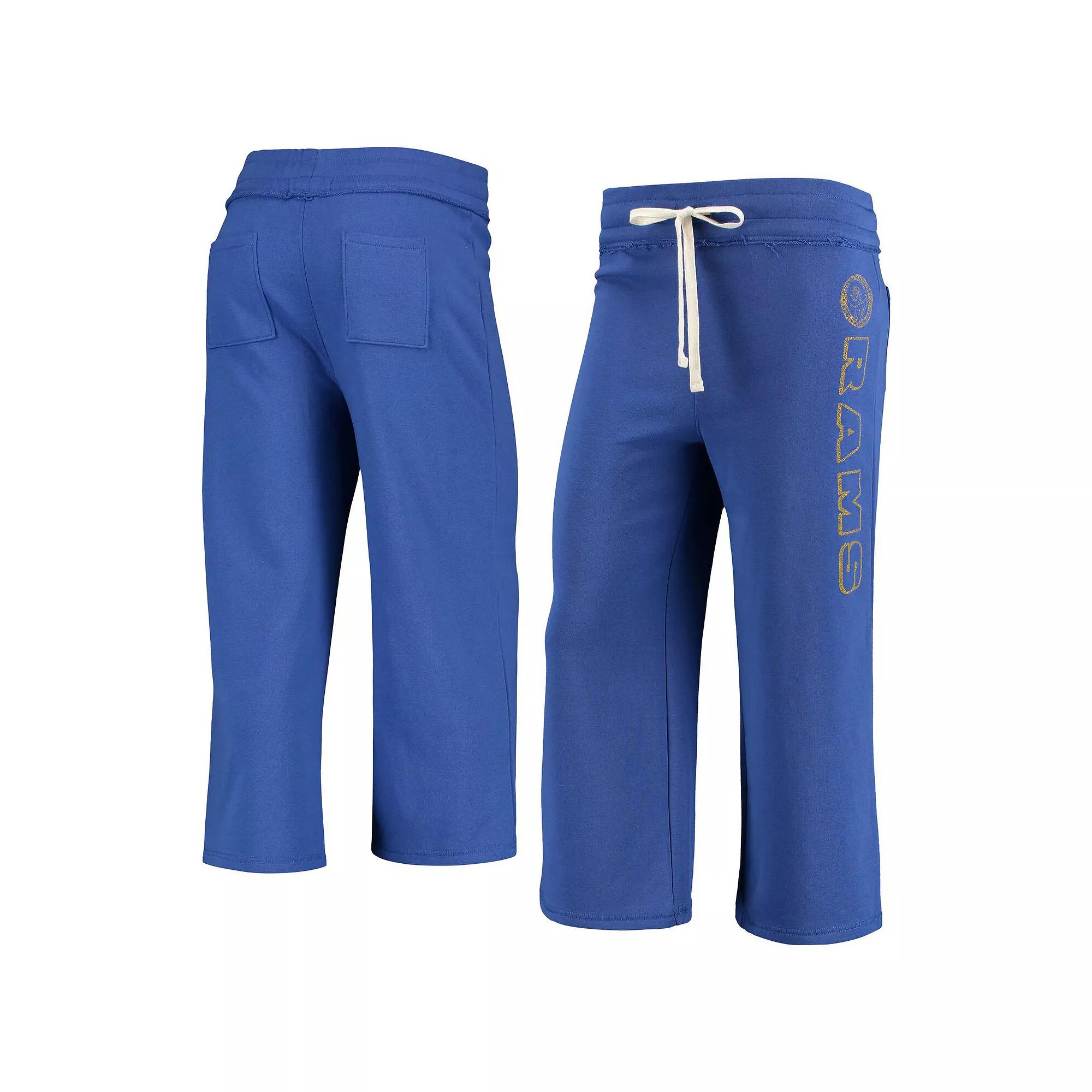 Women's Junk Food Royal Los Angeles Rams Cropped Pants,  Product Image