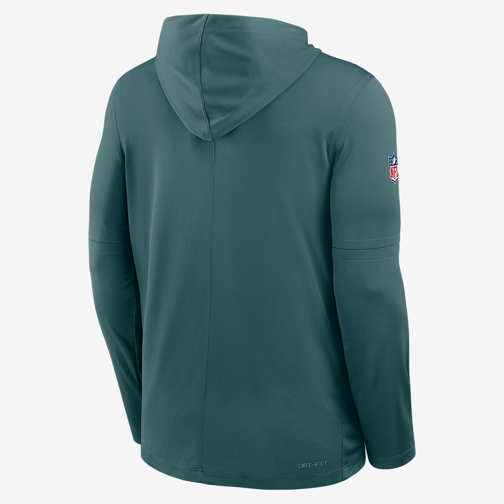 Philadelphia Eagles Pure Fury Sideline Nike Men's Dri-FIT NFL Long-Sleeve Hooded Top Product Image