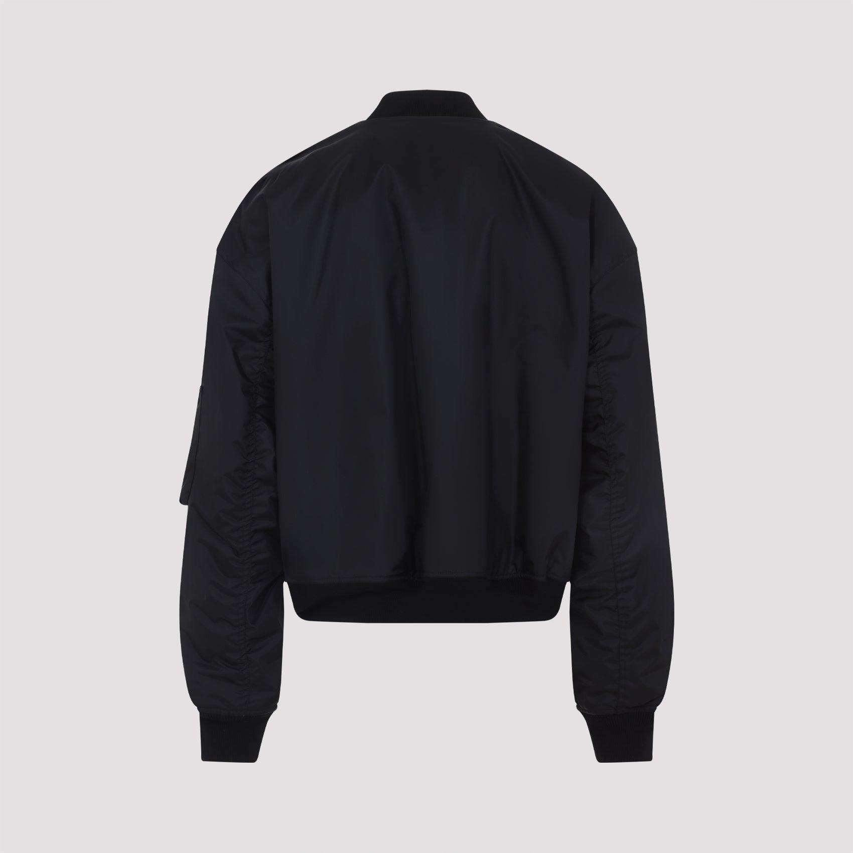 BALENCIAGA Nylon Uniform Merch Large Fit Bomber In Black Product Image