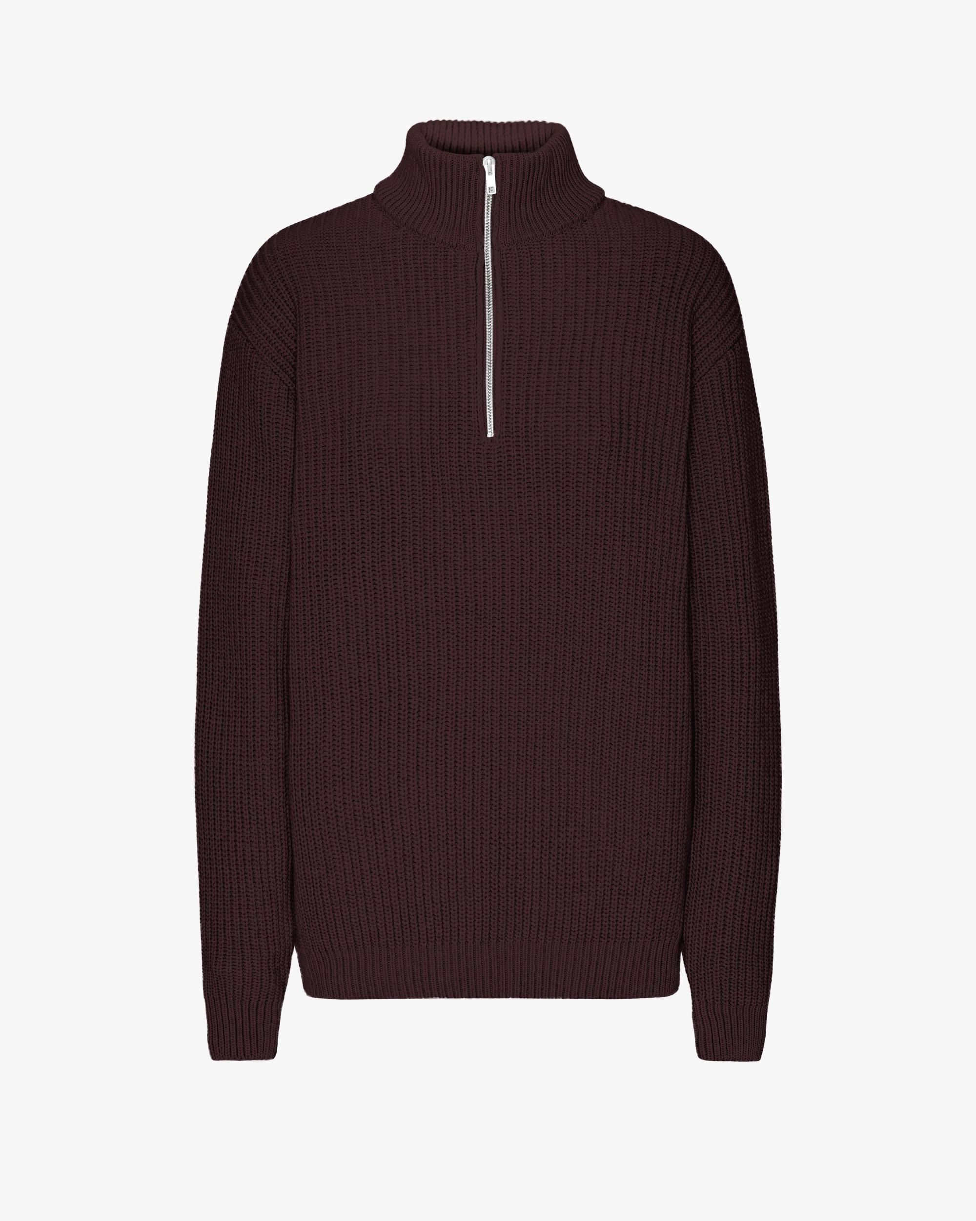 Merino Quarter Zip - Coffee Brown Product Image