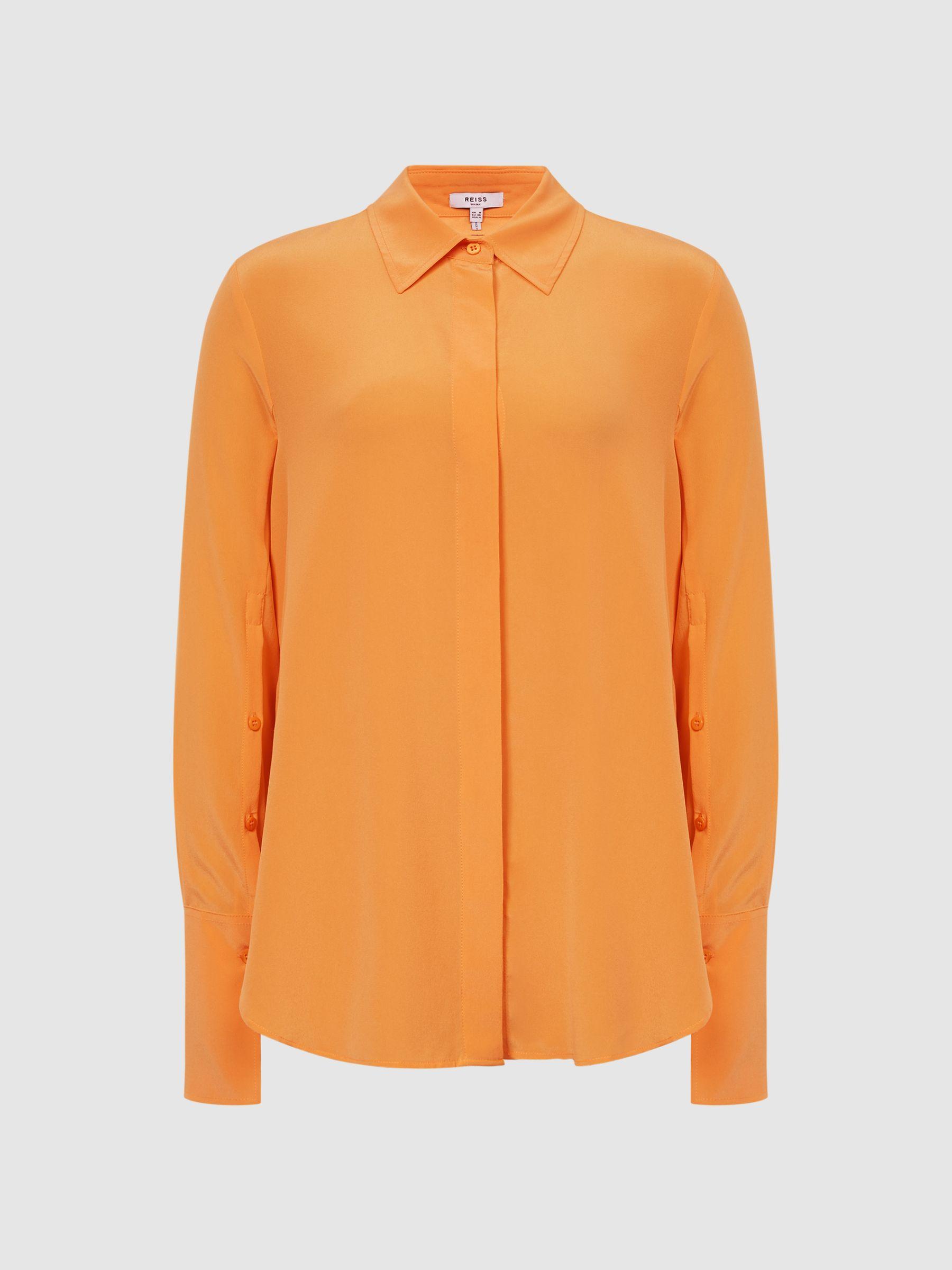 Silk Shirt in Orange Product Image