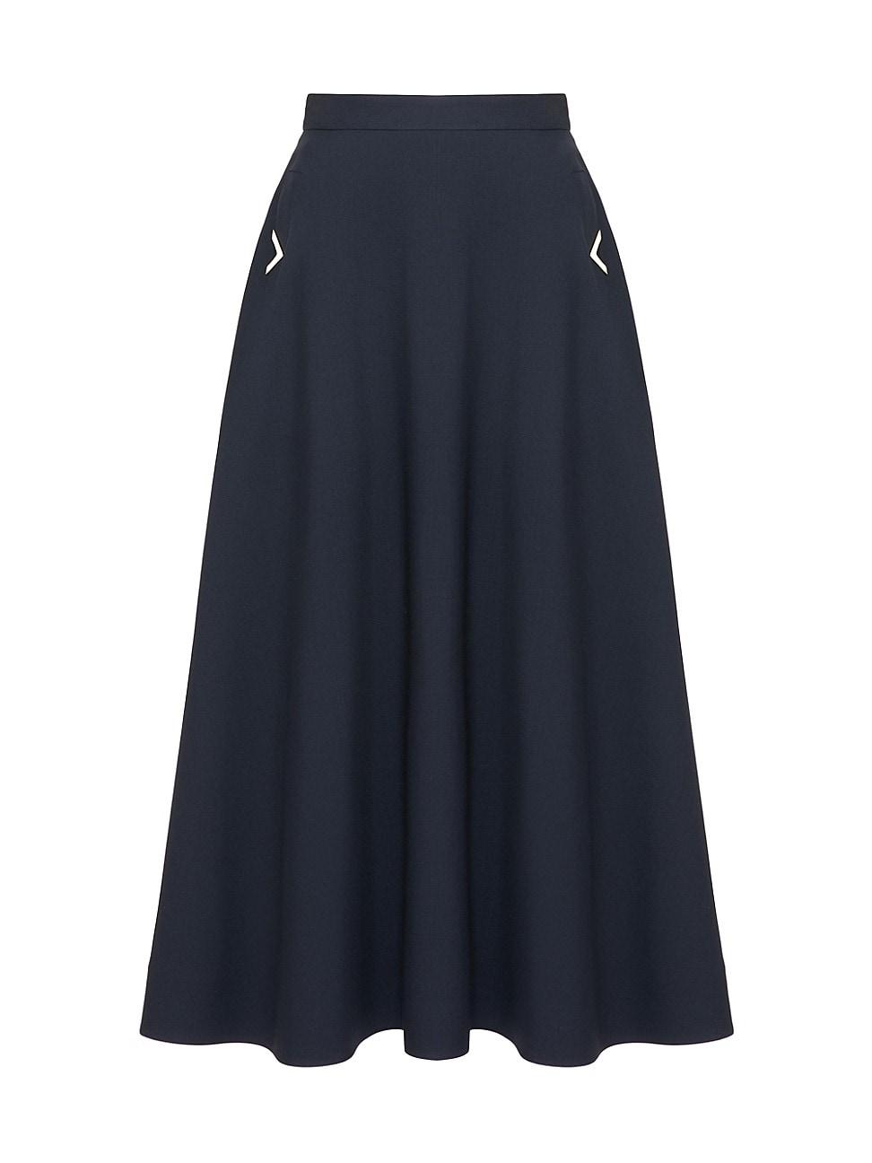 Womens Crepe Couture Midi Skirt Product Image