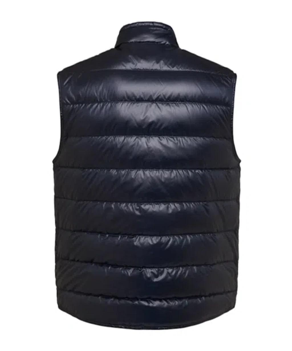 MONCLER High Collar Puffer Quilted Sleeveless Jacket In Black Product Image