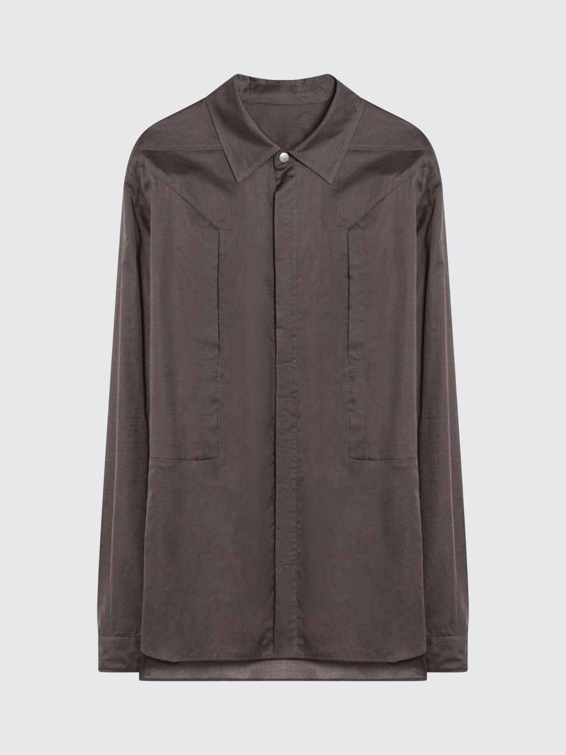 RICK OWENS Fogpoket Dove Grey Shirt Jackets Grey In Gray Product Image
