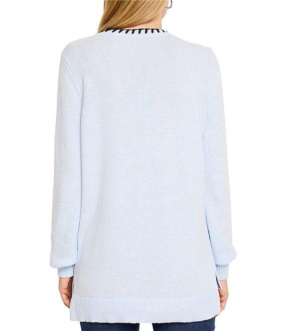 NIC + ZOE Cotton Cashmere Blend Knit Round Neck Long Sleeve Sweater Product Image