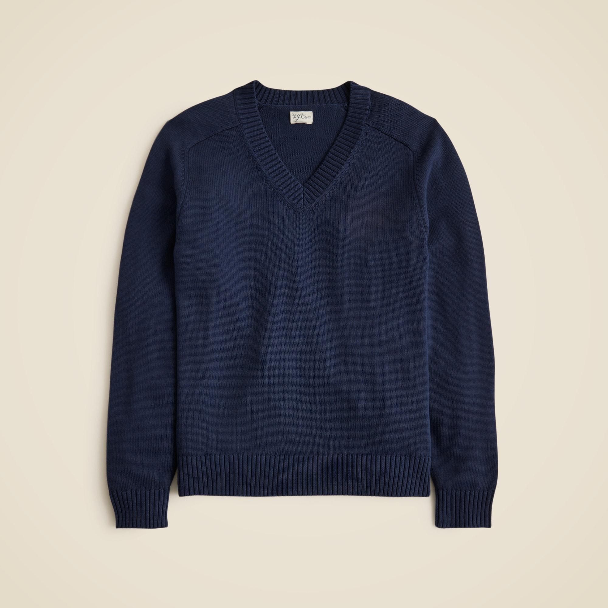 Heritage cotton V-neck sweater Product Image