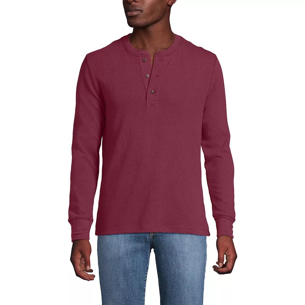 Men's Lands' End Comfort-First Regular-Fit Thermal Waffle Henley,  Product Image