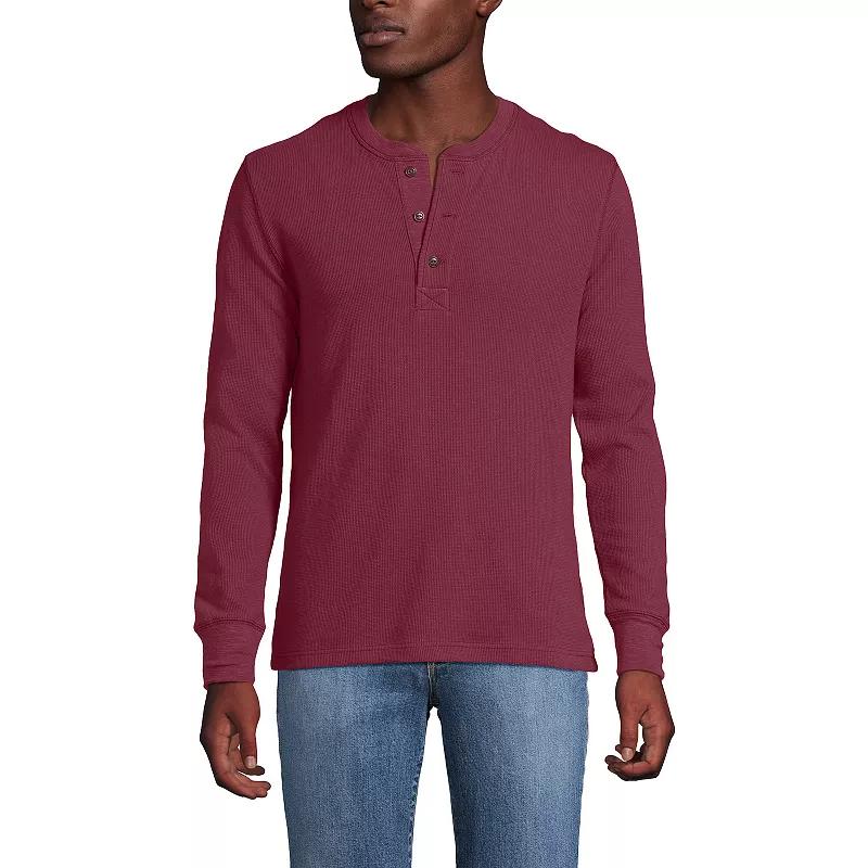 Men's Lands' End Comfort-First Regular-Fit Thermal Waffle Henley,  Product Image
