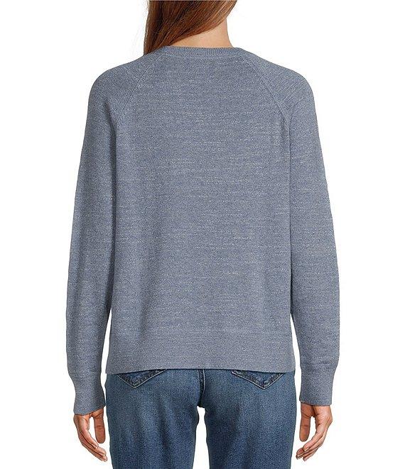 L.L.Bean Knit Organic Cotton Slub Raglan Sleeve Pullover Sweater Product Image