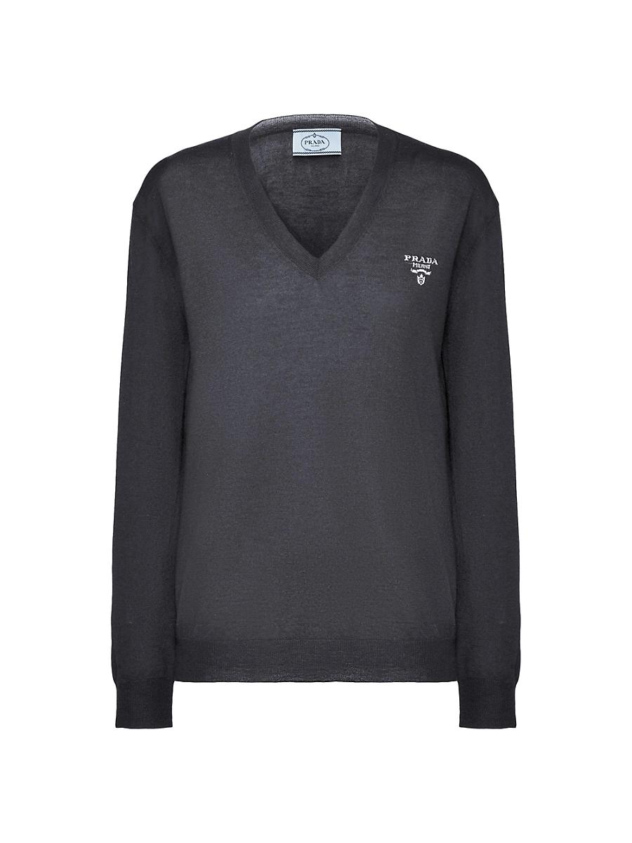 Logo-Intarsia Cashmere Pullover Product Image