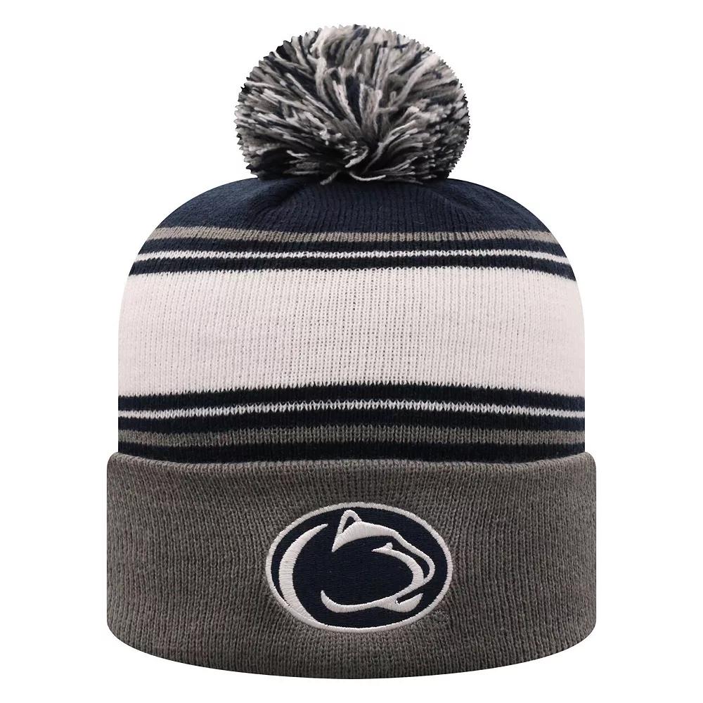 Men's Top of the World True Navy Penn State Nittany Lions Ambient Cuffed Knit Hat with Pom, Team Product Image