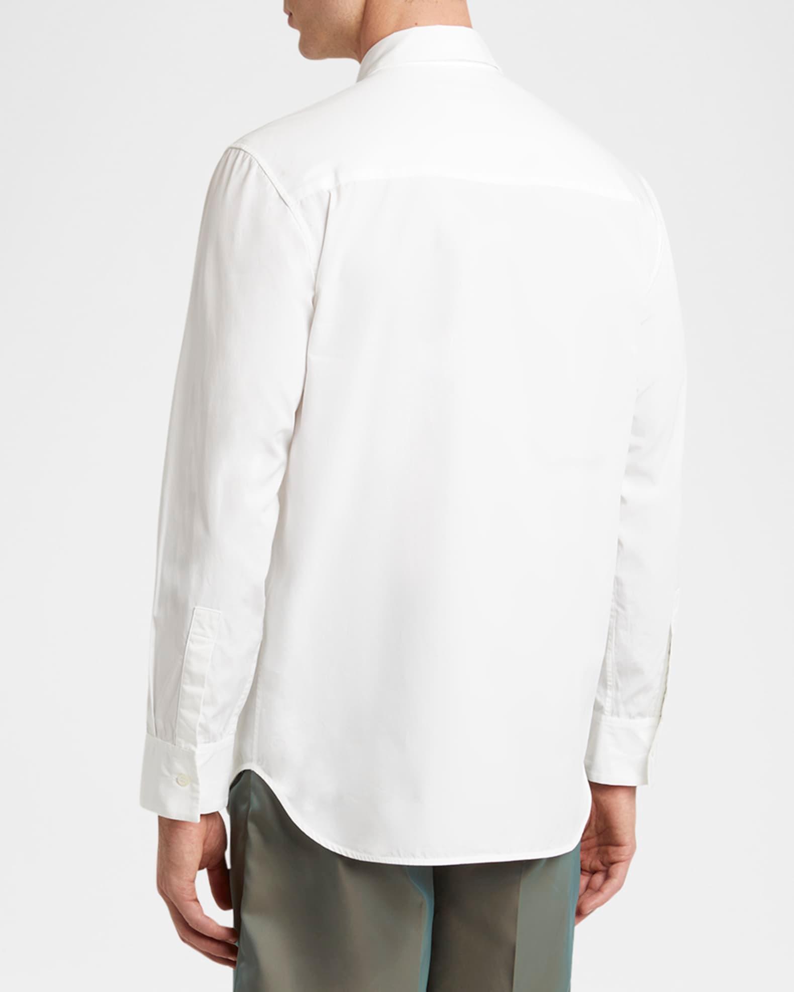 Men's Concealed-Placket Cotton Sport Shirt Product Image