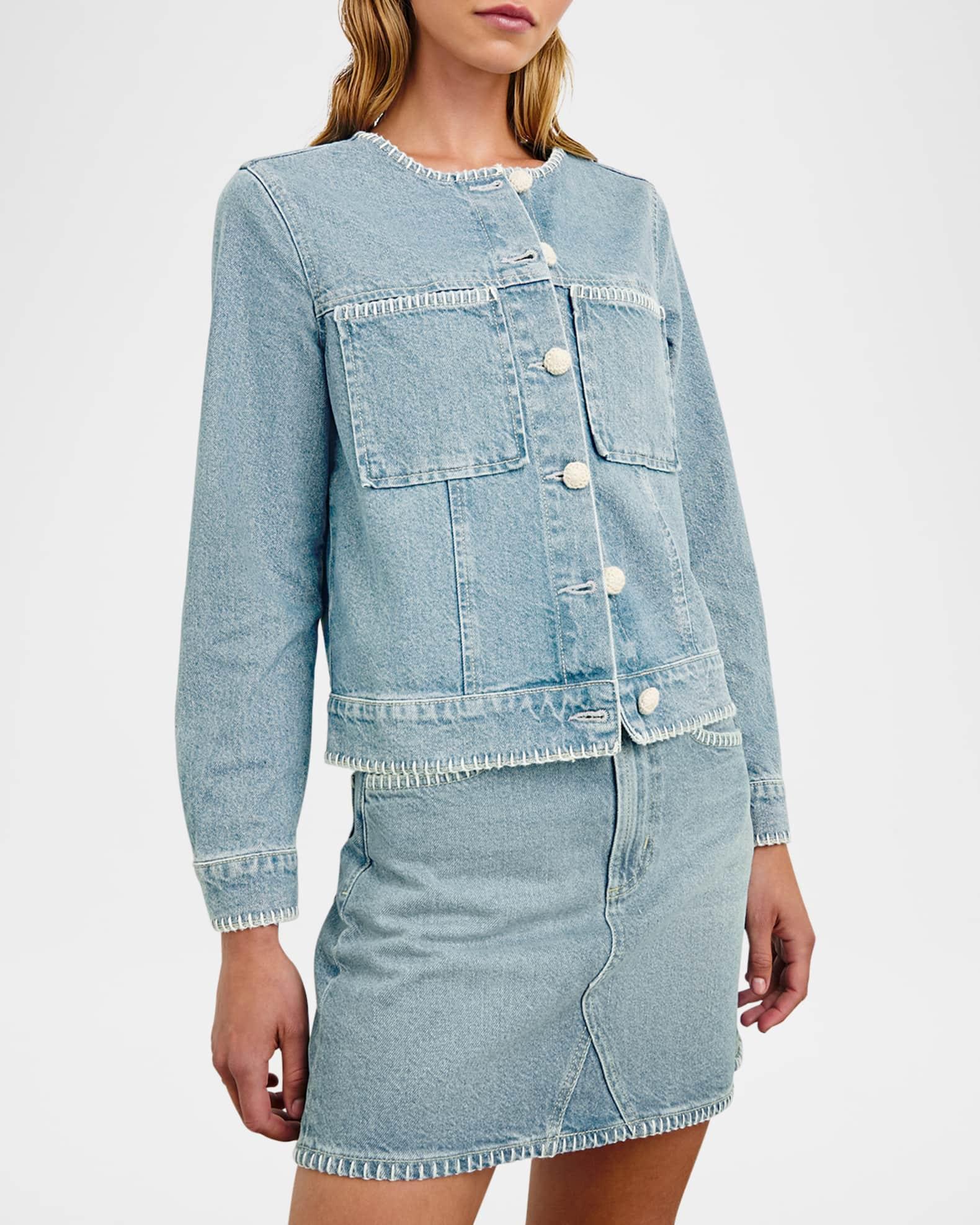 Lido Blanket Stitch Denim Jacket Product Image