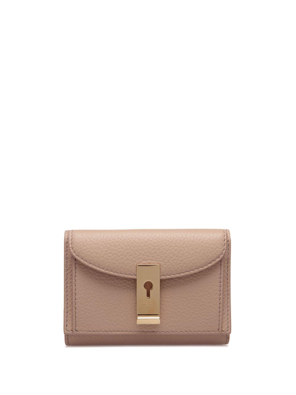 logo-plaque calf leather wallets Product Image