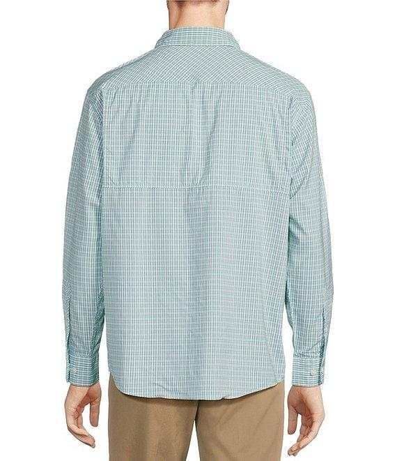 Roundtree & Yorke Performance The Charter Long Sleeve Vented Small Plaid Sport Shirt Product Image