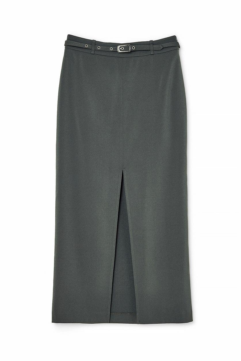 Belted Detail Midi Skirt Product Image