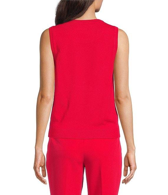 DKNY By Donna Karan Mix Media Sleeveless Top Product Image
