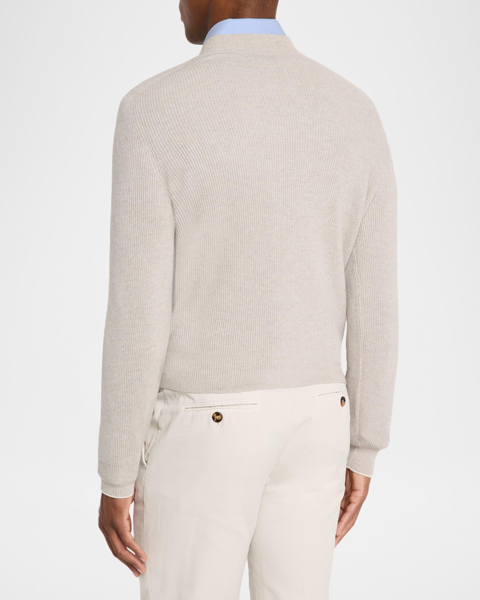 Men's V-Neck Cashmere Rib Sweater Product Image