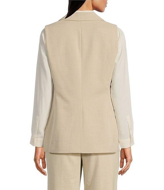 Anne Klein Crossdye Notch Collar 1-Button Vest Product Image