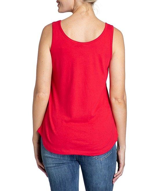APNY Cotton Blend Scoop Neckline Sleeveless Tank Product Image