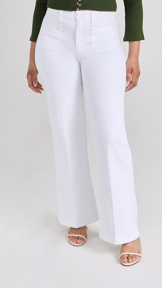 PAIGE Leenah Crisp White Pants | Shopbop Product Image