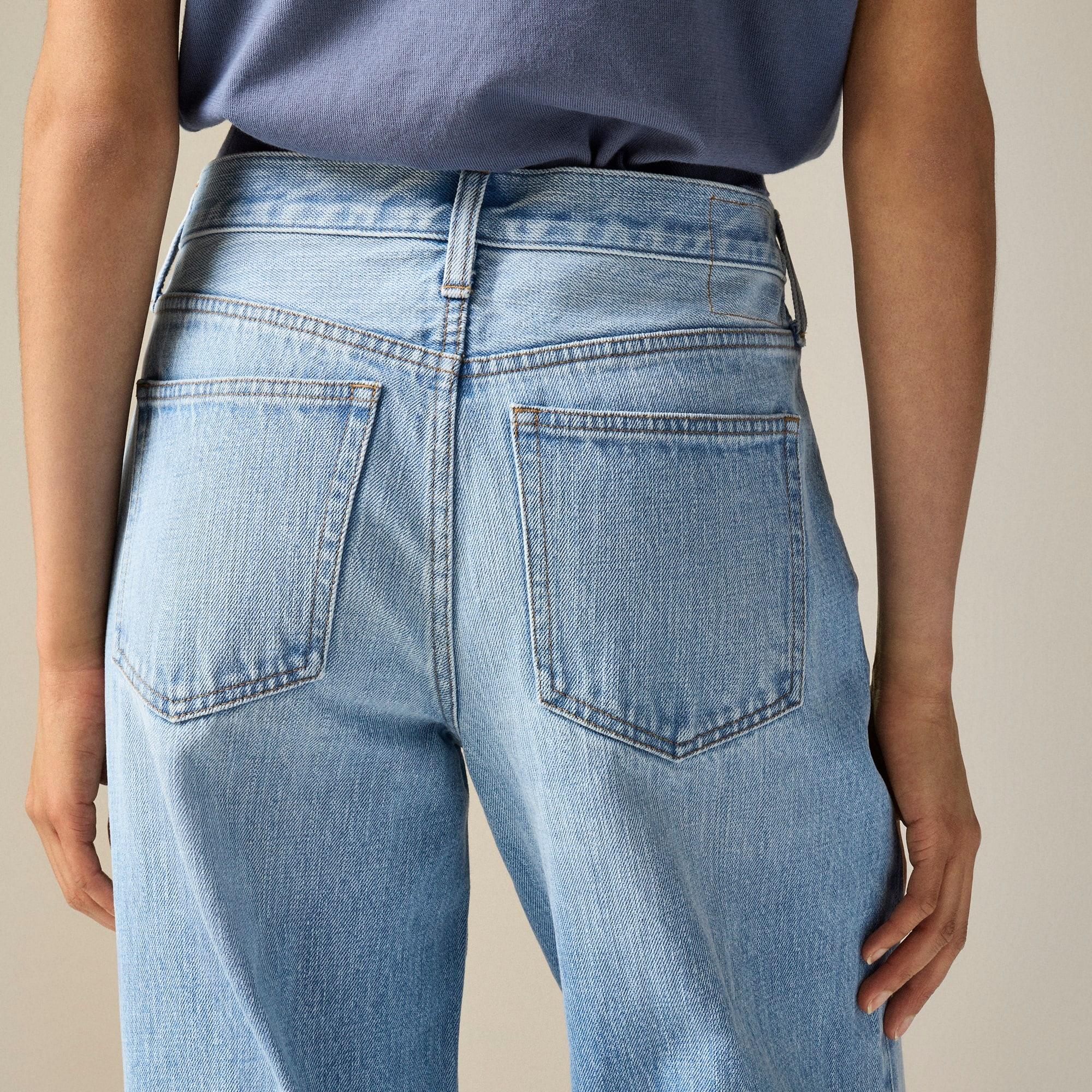 Lower-rise distressed wide-leg jean Product Image