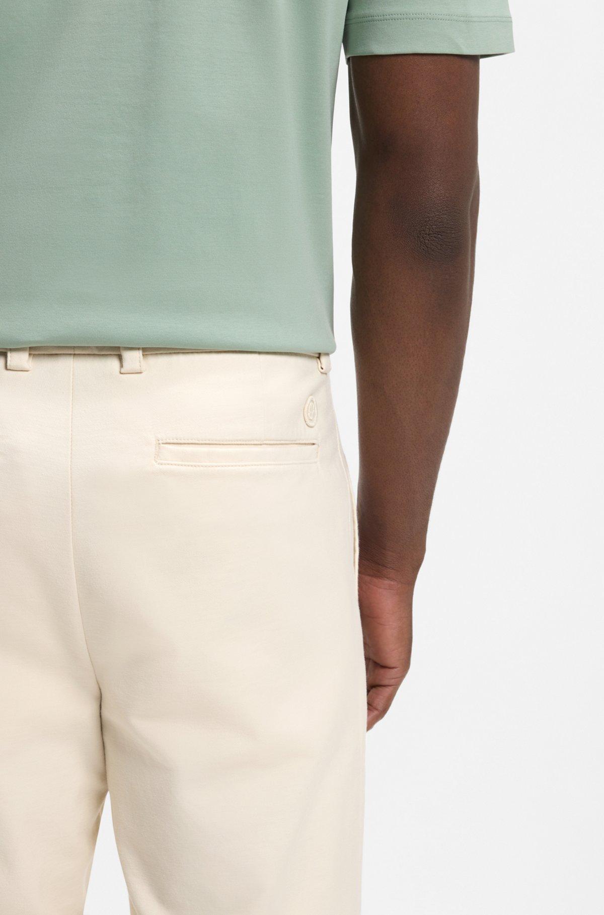 Easy-iron modern-fit trousers in cotton-blend twill Product Image