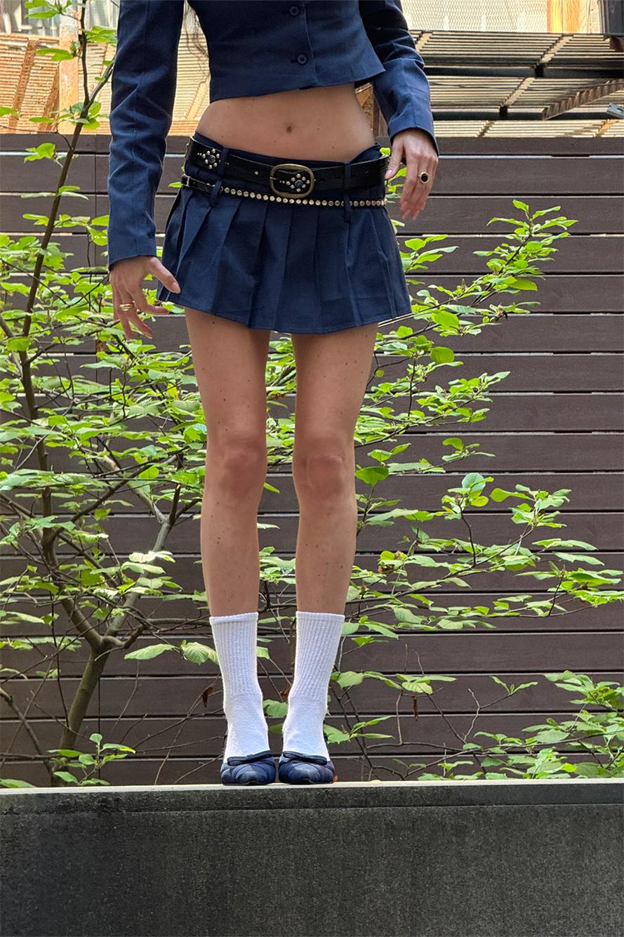 Endless Pleated Skort Navy Product Image