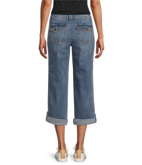 Westbound the Utility Crop Mid Rise Pull-On Denim Pants Product Image