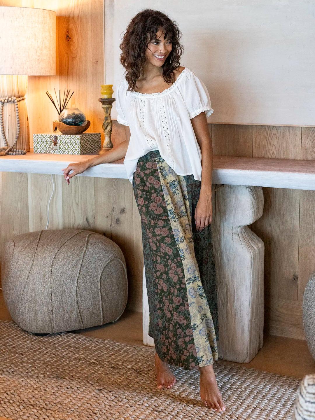 Sweet Nothings Embroidered Cotton Top - Sage Product Image