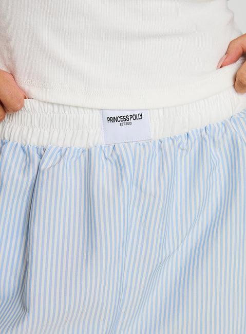 Early Riser Sleep Shorts Blue Stripe Product Image