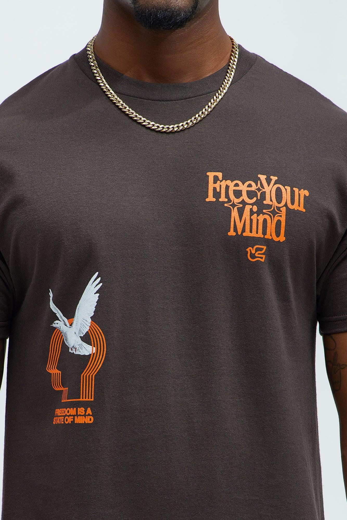 Free Your Mind Short Sleeve Tee - Brown Product Image