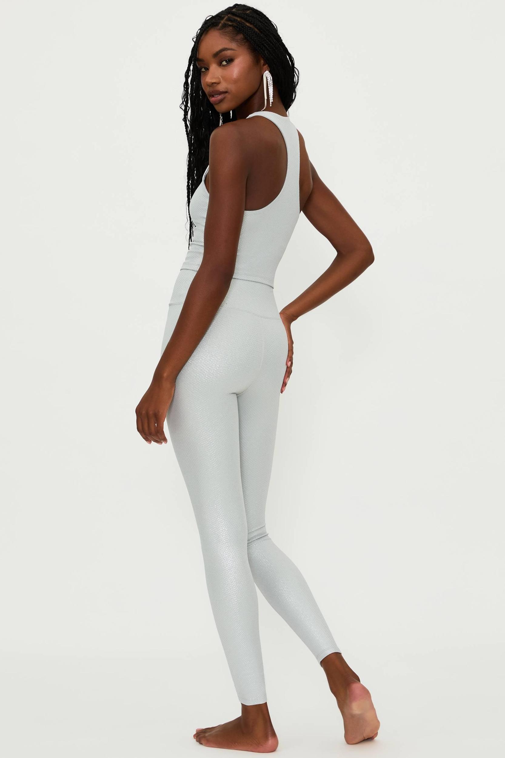 Piper Legging Silver Shine Waffle Product Image