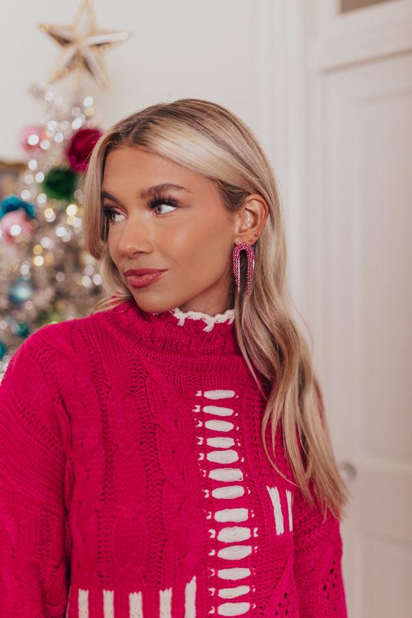 Really Radiant Earrings in Fuchsia Product Image