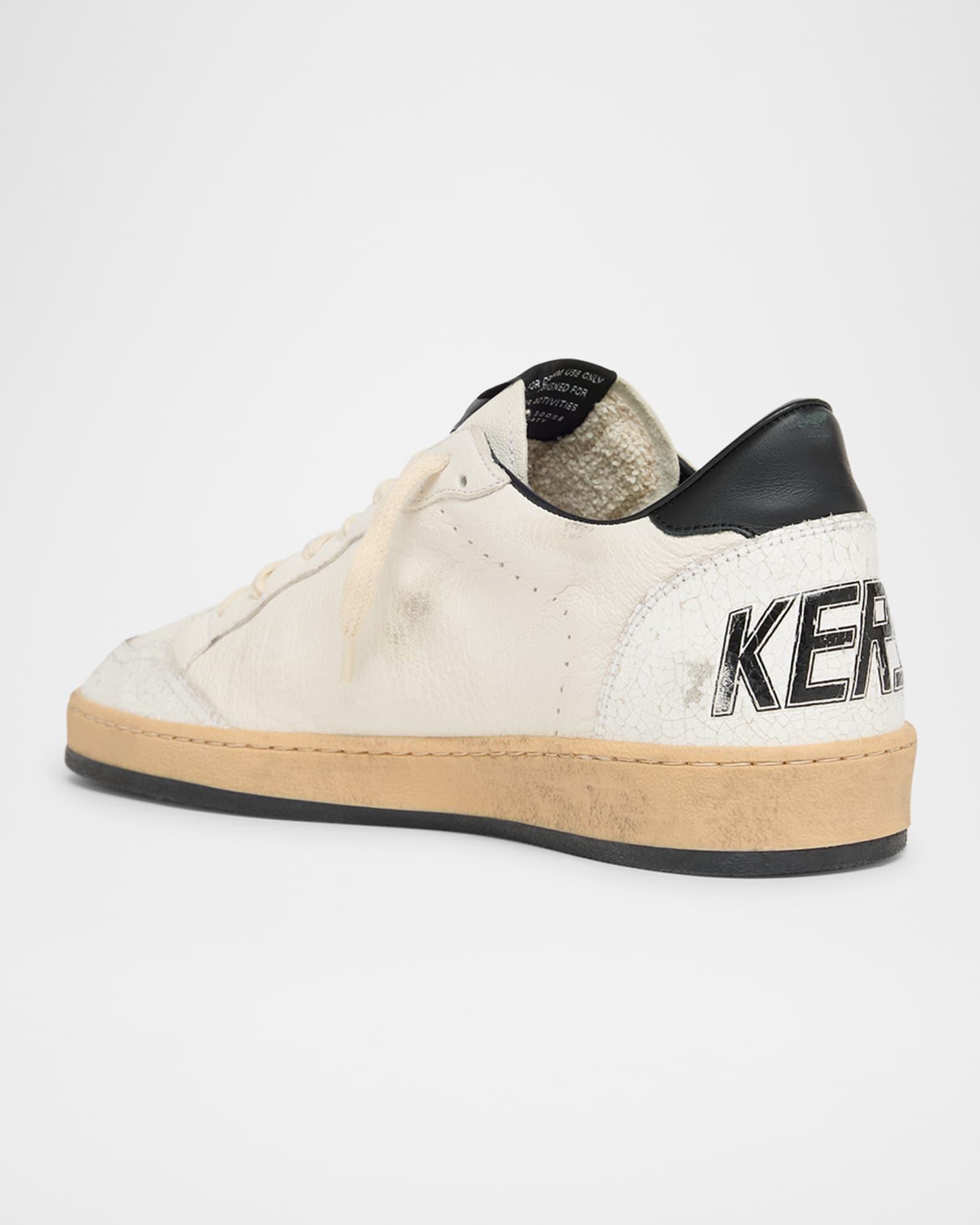 Men's Ball Star Distressed Leather Low-Top Sneakers Product Image