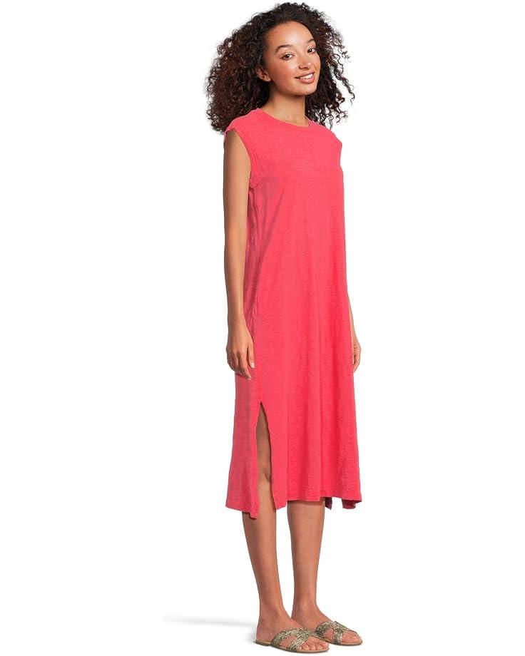 Short Sleeve Maxi Shirttail Crew Neck Dress Product Image