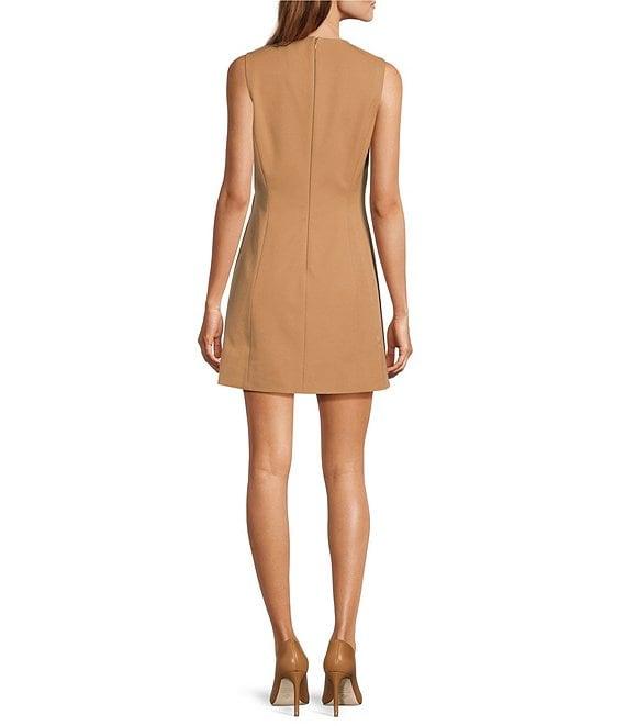Antonio Melani Loretta Round Neck Sleeveless Button Front A-Line Dress Product Image