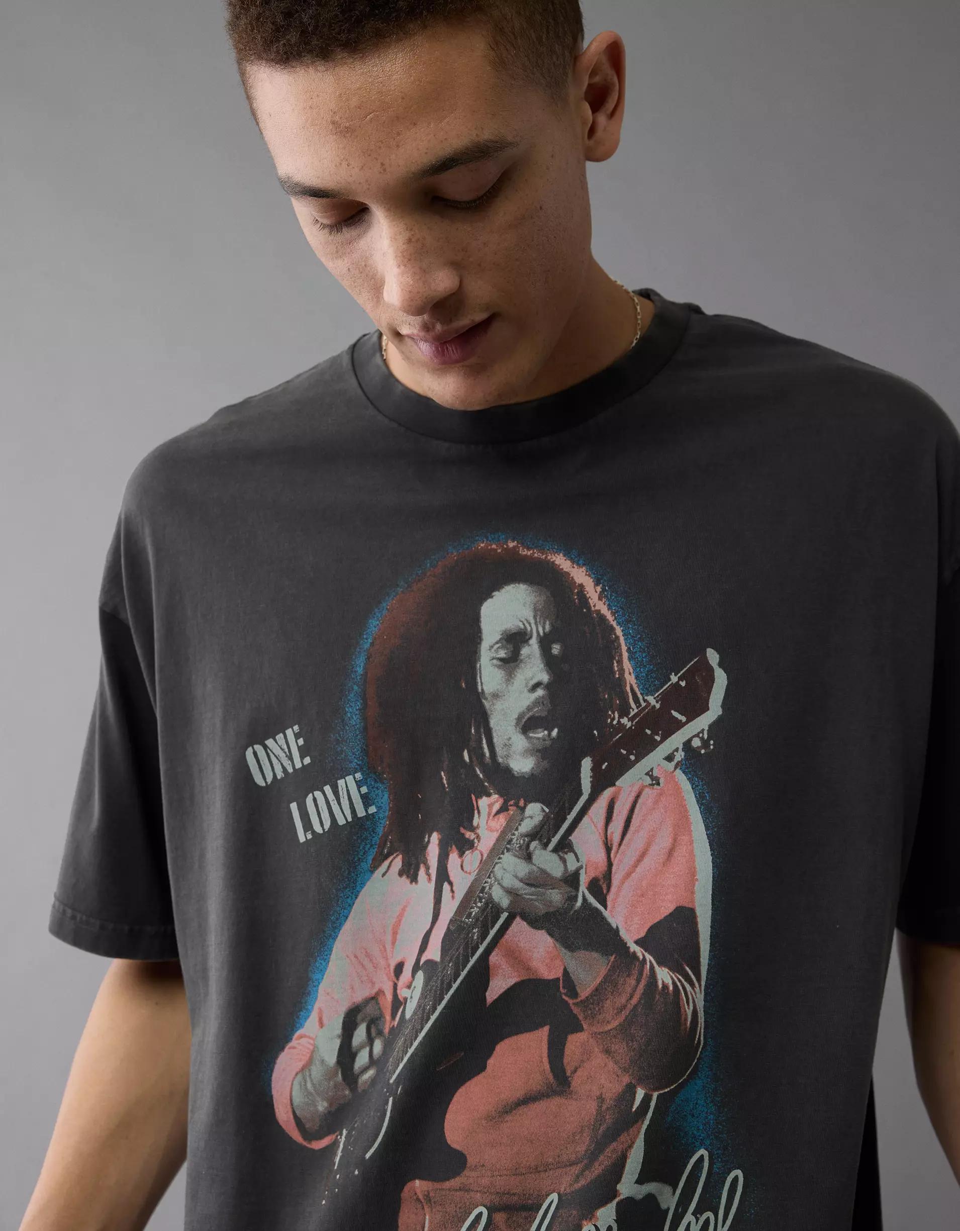 AE Boxy Bob Marley Graphic T-Shirt Product Image