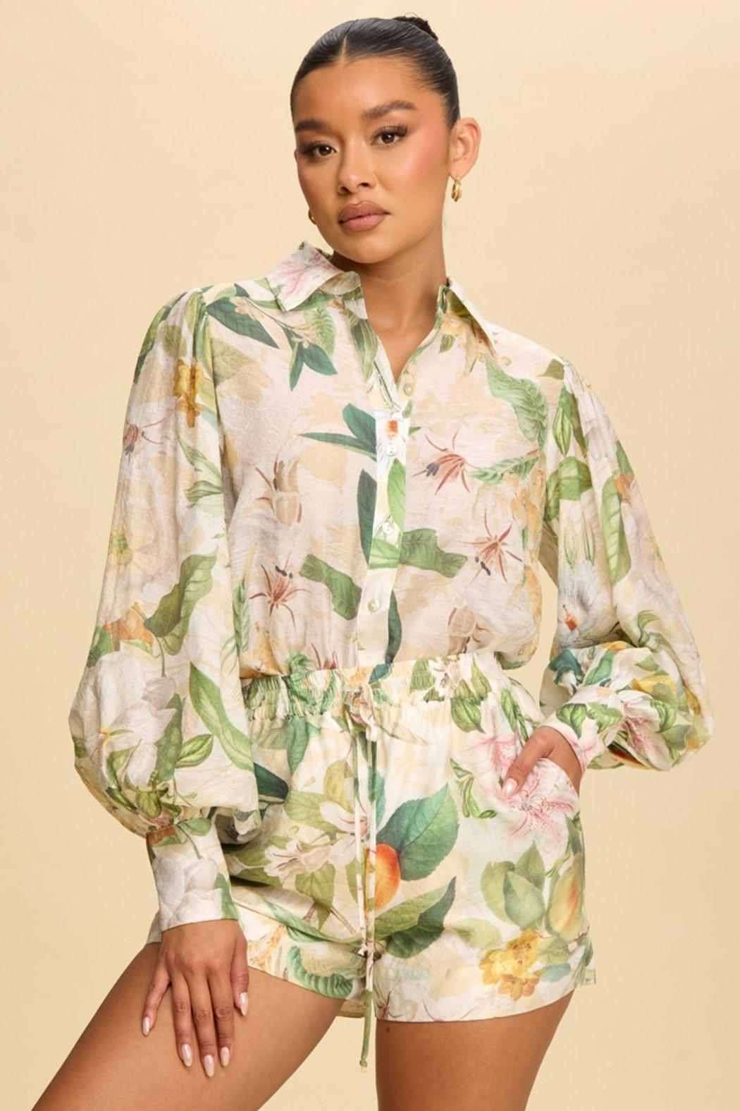 Fruits And Floral Shorts Set Product Image