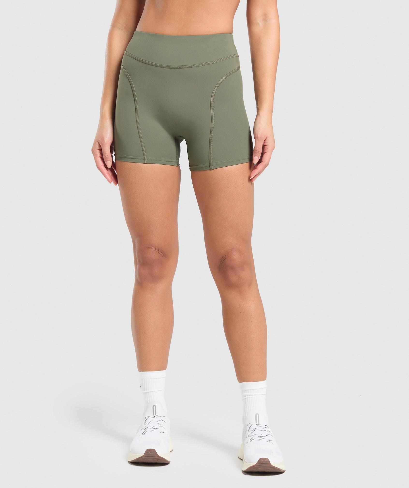 Gymshark Dipped Waistband Shorts - Base Green Female Product Image