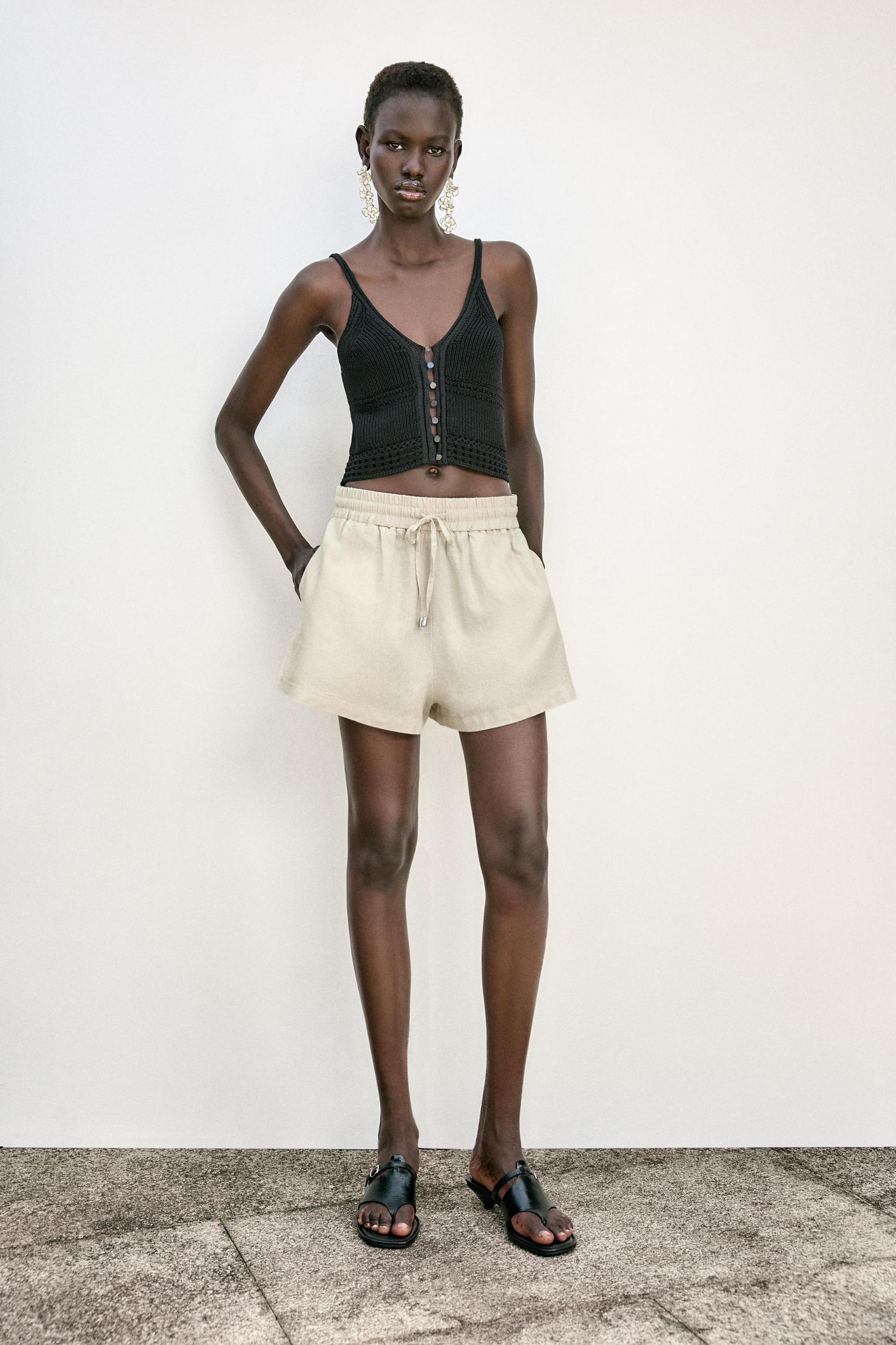 LINEN BOXER SHORTS Product Image