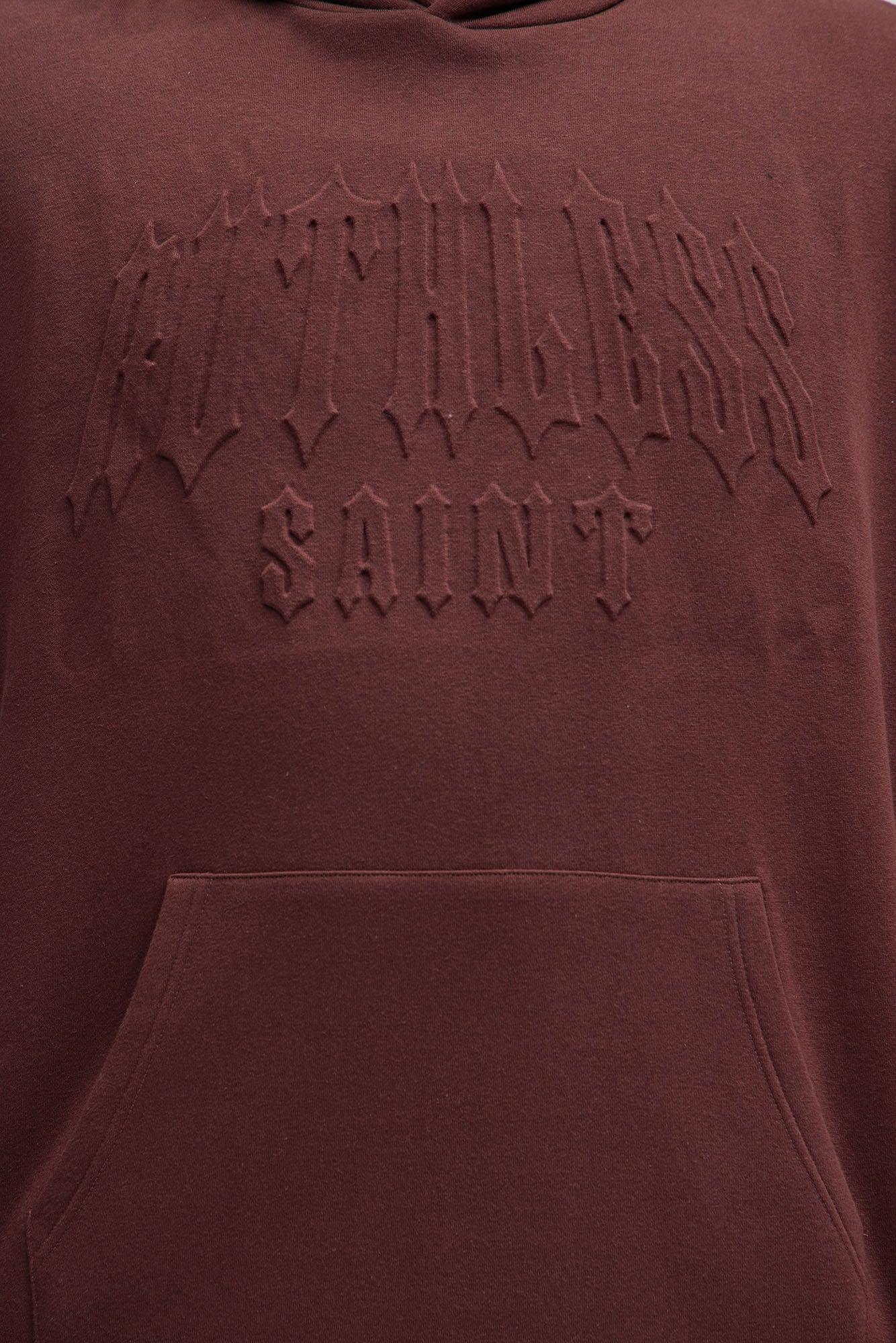 Tyson Ruthless Saints Embossed Hoodie - Burgundy Product Image