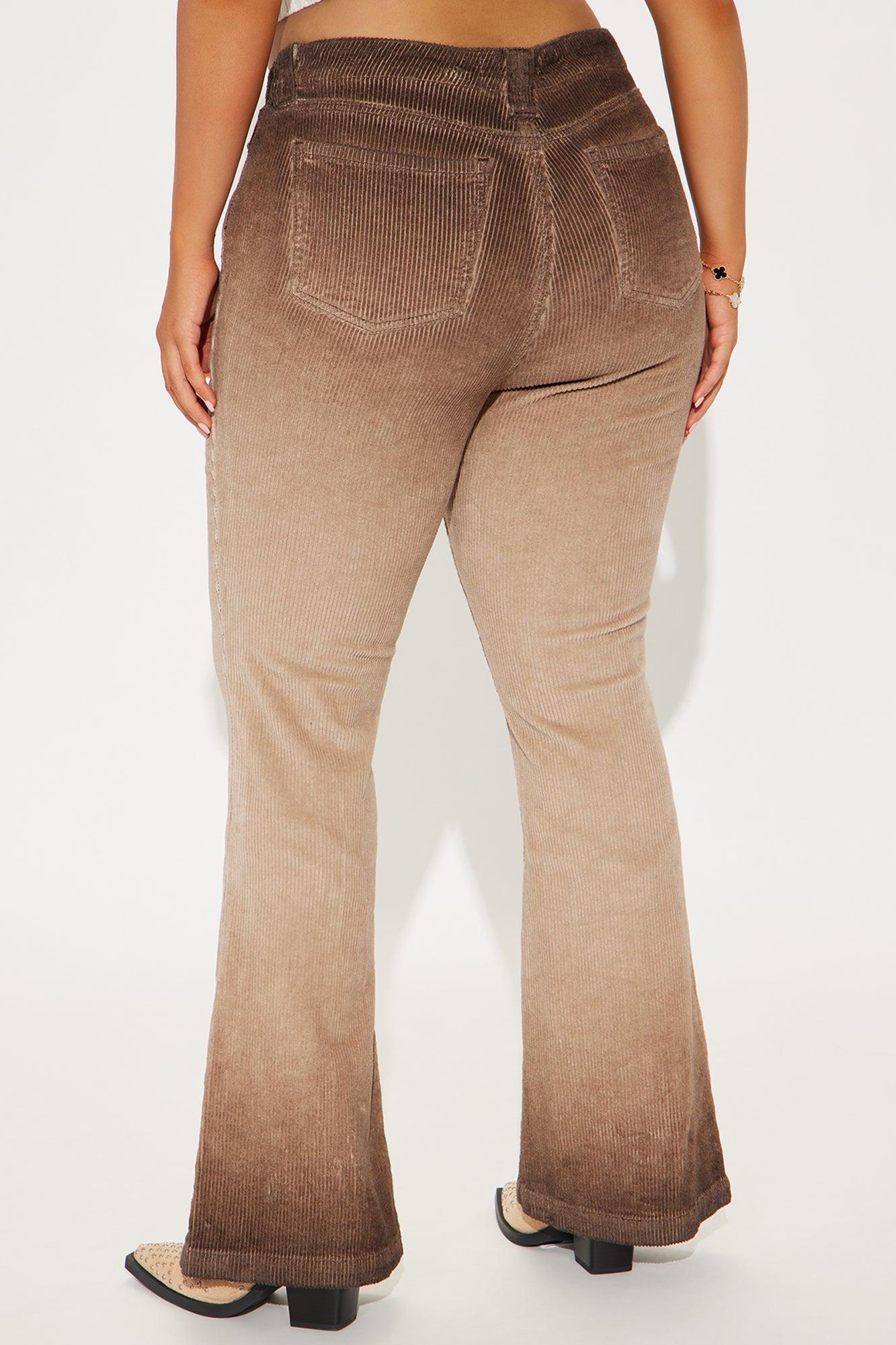 Stacy Corduroy Flare Pant - Brown/combo Product Image