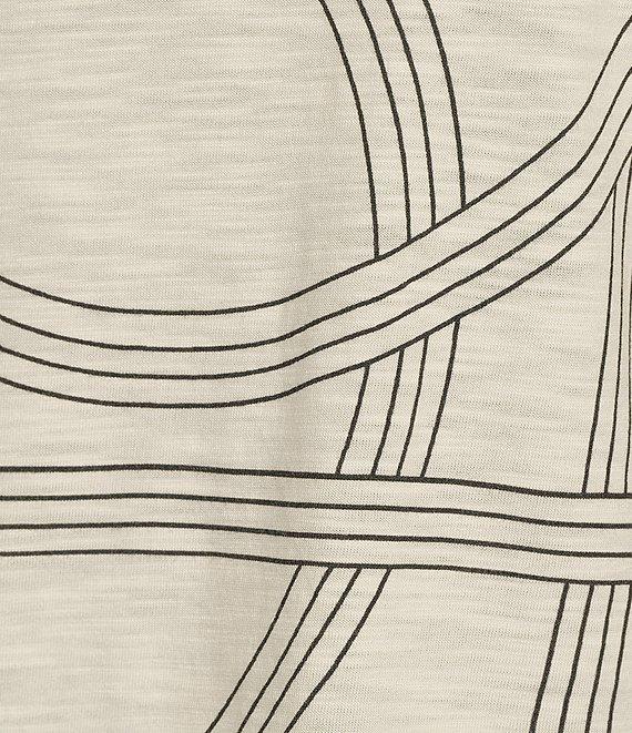 Sanctuary The Perfect Tee Graphic Line Print Crew Neck Knit Top Product Image