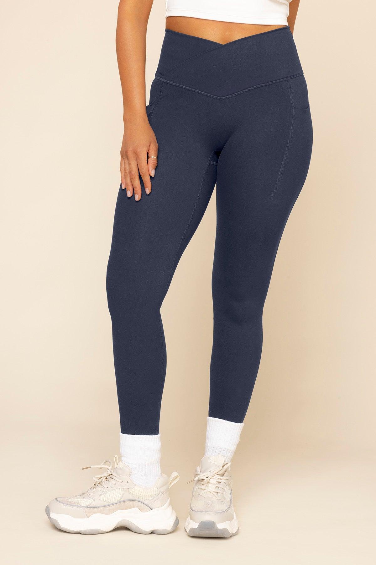 Crisscross Hourglass® Leggings with Pockets - Cosmic Navy Product Image